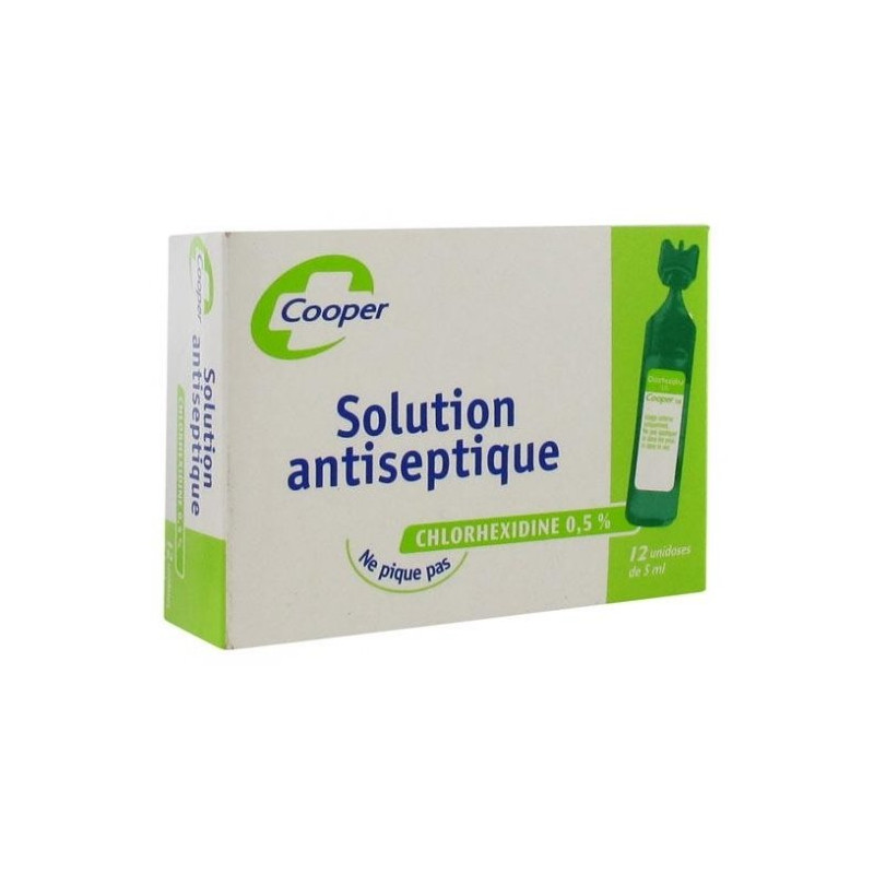 Cooper Solution Antiseptique Chlorhexidine 0,5% 12x5ml