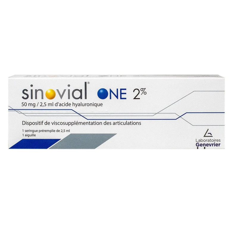 Sinovial One 2% Acide Hyaluronique 1 seringue de 2,5ml