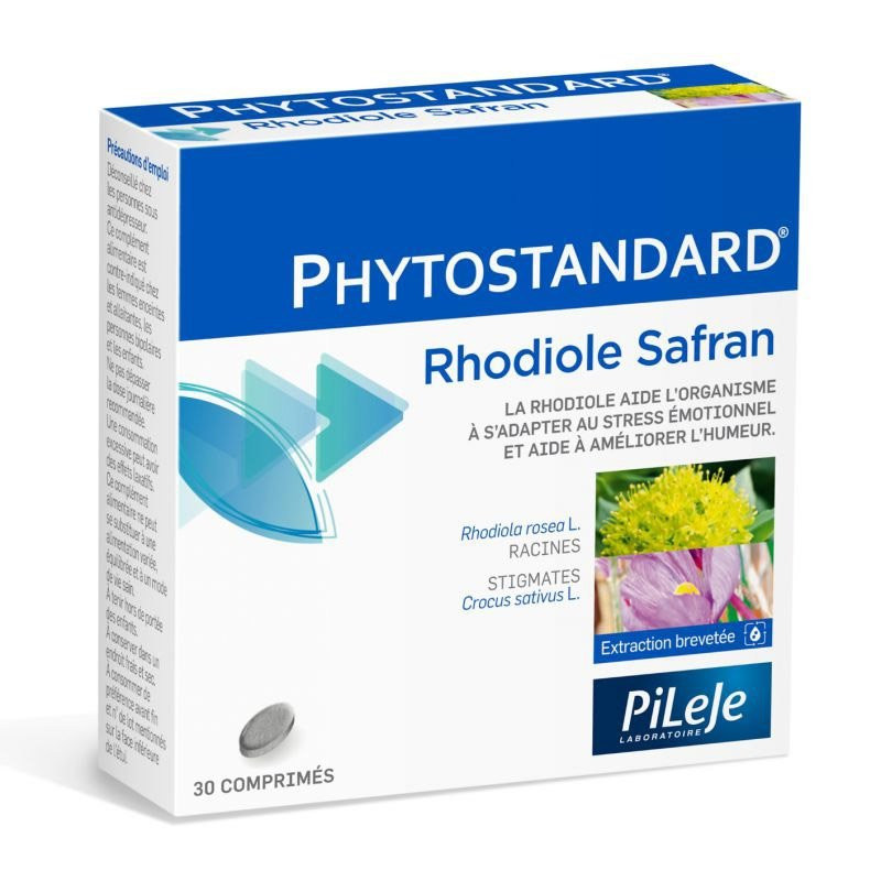Pileje Phytostandard Rhodiole Safran 30 comprimés