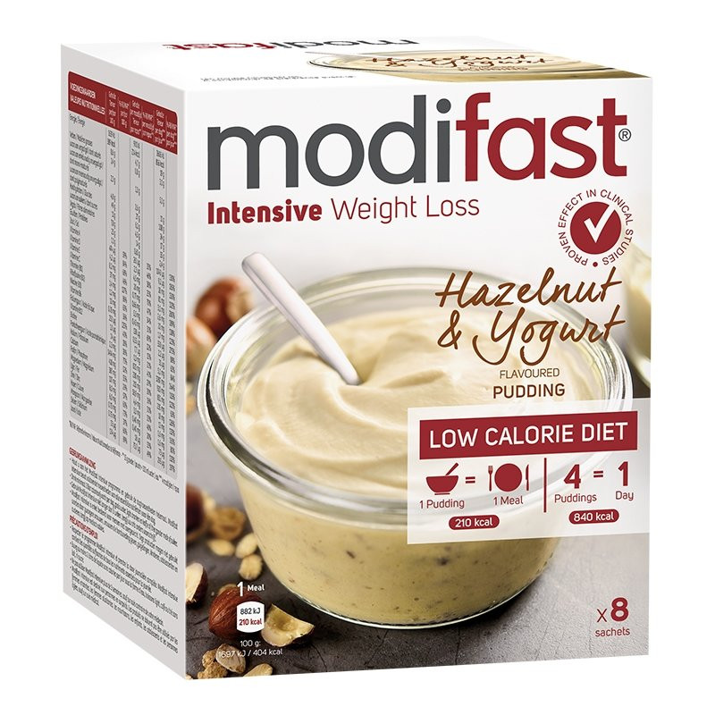 Modifast Intensive Pudding Noisettes & Yaourt 8 x 52g