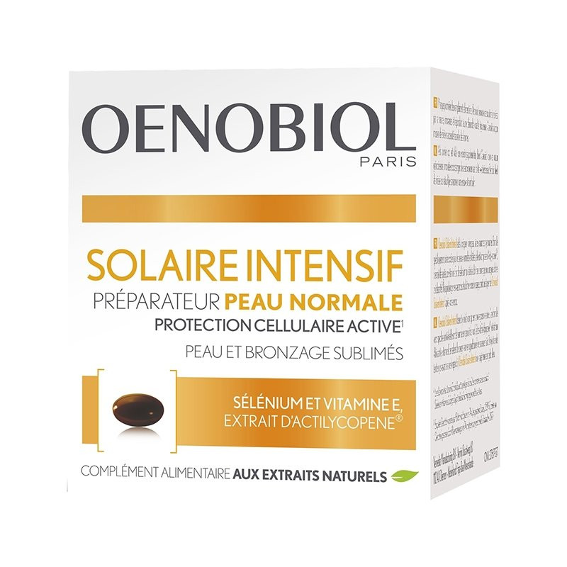 Oenobiol Solaire Intensif Préparateur Peaux Normales 30 Capsules