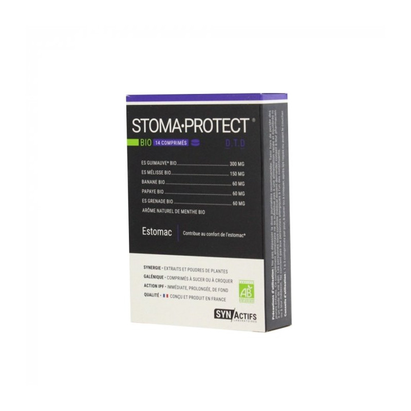 Synactifs Stomaprotect Estomac Bio 14 comprimés à sucer ou à croquer