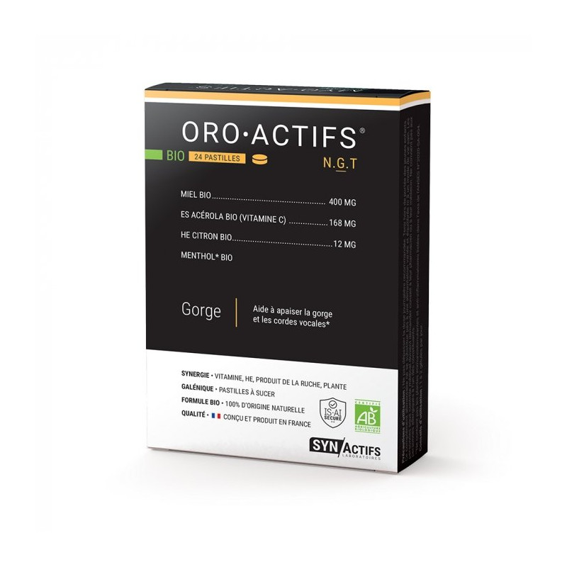 Synactifs Oroactifs Gorge Bio 24 pastilles à sucer