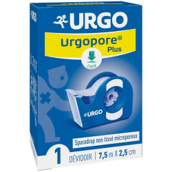 Urgo Urgopore Plus Sparadrap Non Tissé Microporeux 7,5m x 2,5cm 1 dévidoir