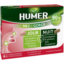 Humer Nez/Gorge 10 Comprimés Jour + 5 Comprimés Nuit