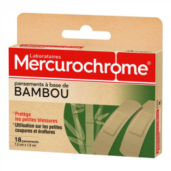 Mercurochrome Pansements à Base de Bambou 18 pansements