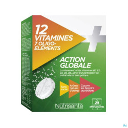 Nurisante Multi vitamines+oligoéléments tube 2x12 comprimés effervescents