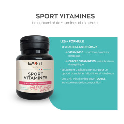 Eafit Construction Musculaire Sport Vitamines 60 gélules