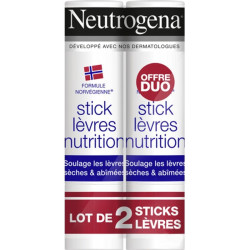 Neutrogena Formule Norvégienne Stick Lèvres Nutrition 2 x 4,8g OFFRE SPÉCIALE