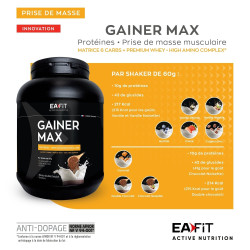 Eafit Gainer Max Prise de Masse Vanille 2,9 Kg