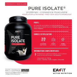 Eafit Pure Isolate Premium Saveur Fruits Rouges 750g