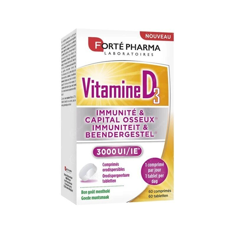Forte Pharma Vitamine D3 3000UI 60 comprimés