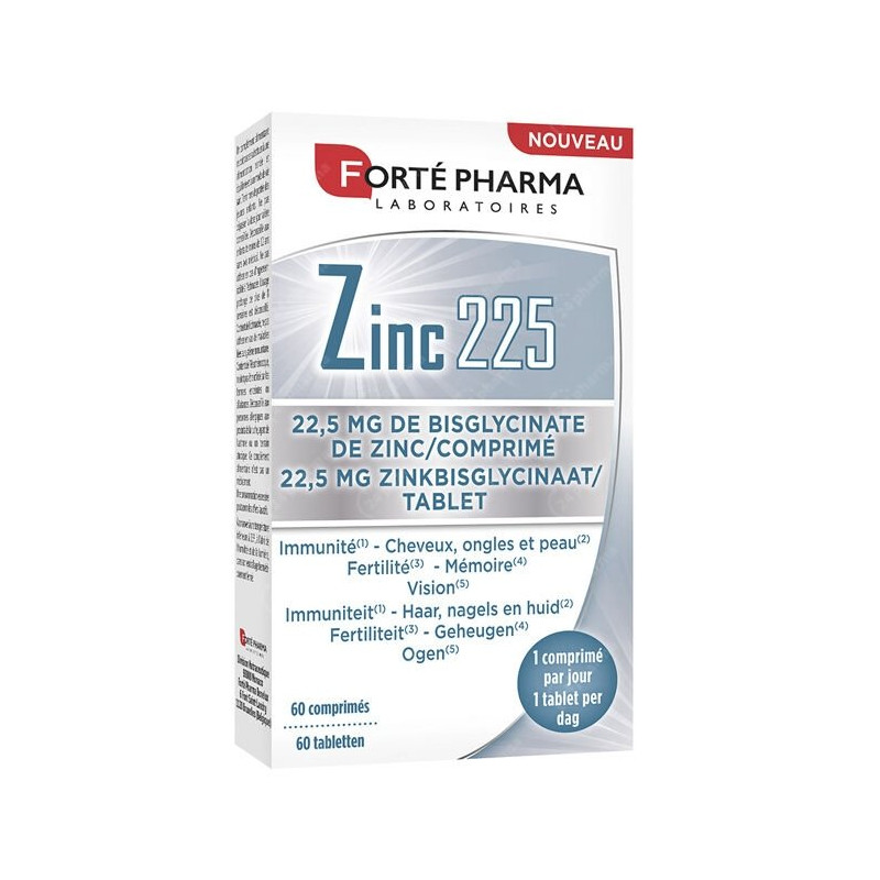 Forte Pharma Zinc 225 60 comprimés