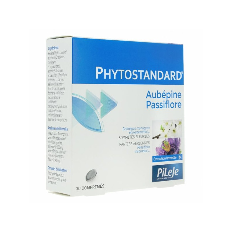 Pileje Phytostandard Aubépine Passiflore 30 comprimés