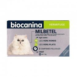 Biocanina Milbetel Vermifuge Chat + de 2kg 2 comprimés