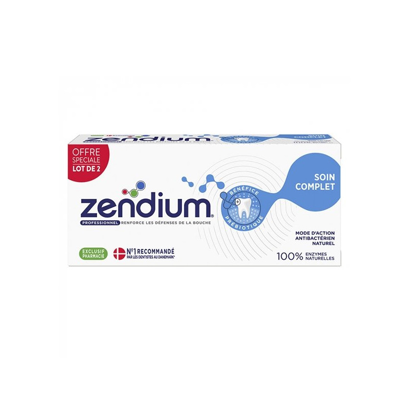 Zendium Dentifrice Soin Complet 2 x 75ml