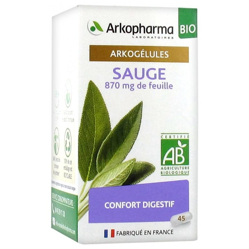 Arkopharma Arkogélules Sauge Bio 45 gélules