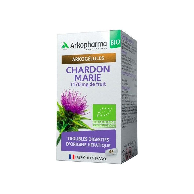 Arkopharma Arkogélules Chardon Marie Bio 45 gélules
