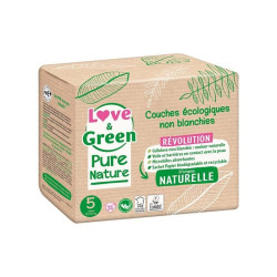 Love & Green Pure Nature Couches Écologiques non Blanchies Taille 5 33 pièces