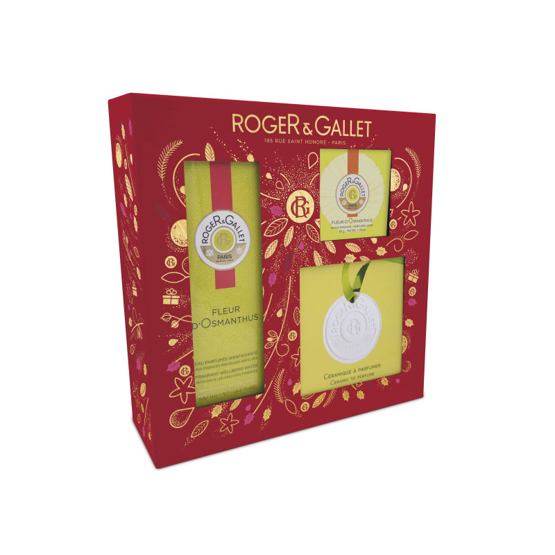 Roger & Gallet Coffret Noël Fleur d'Osmanthus Eau de Toilette 100ml + Savon 50g + Plaque à Parfumer