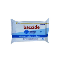 Baccide Lingettes Mains et Surfaces 70 pièces