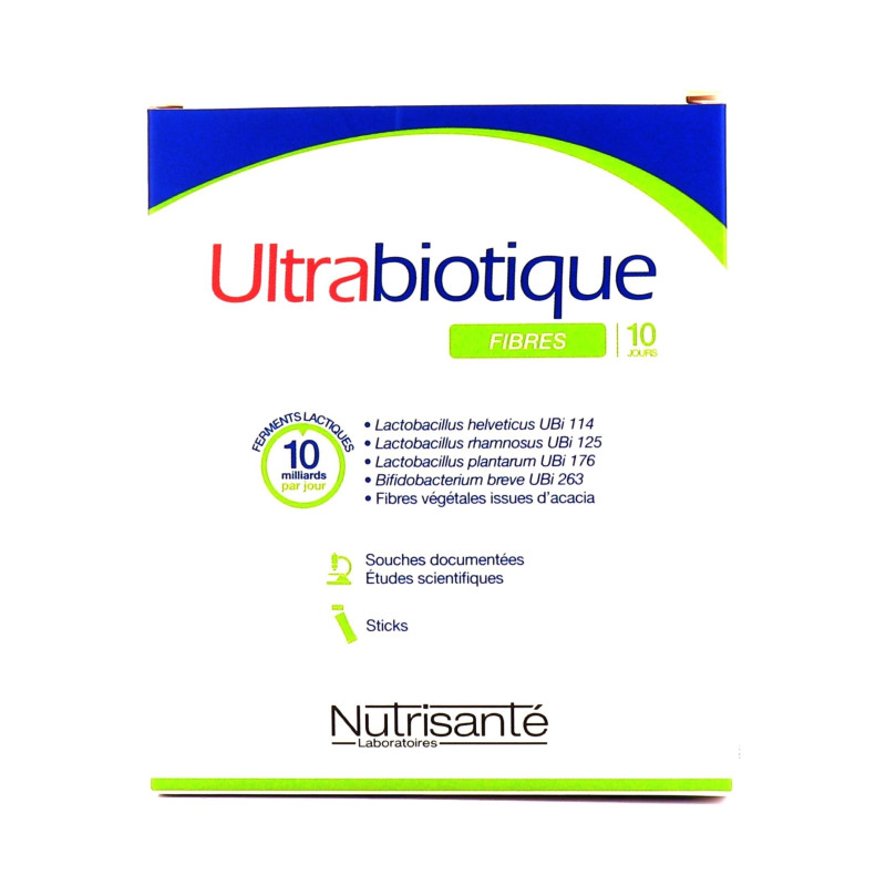 Nutrisanté Ultrabiotique Fibres 10 sticks