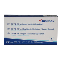 JusCheck Test Covid Salivaire Détection Rapide de l'Antigène 1 pièce