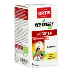 Ortis Red Energy Saveur Citron-Gingembre Bio 4 shots