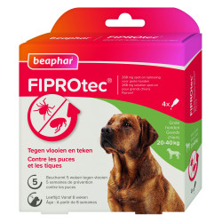 Beaphar FIPROtec 268 mg Solution Spot-On Grands Chiens 20-40kg 4x2,68ml