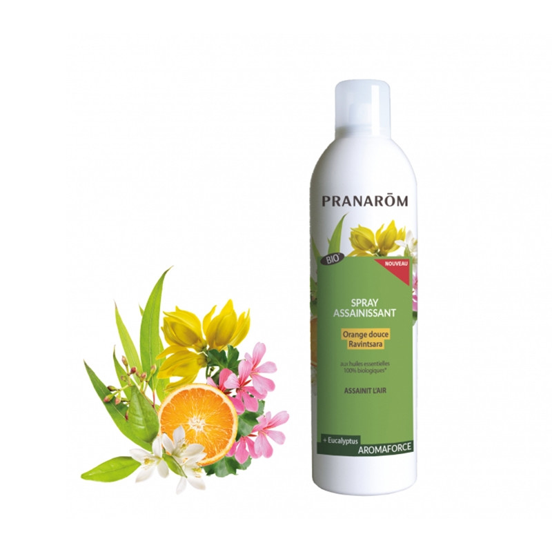 Pranarom Aromaforce Spray Assainissant Orange Douce Ravintsara Bio 400ml