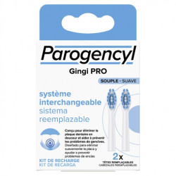 Parogencyl Gingi Pro Système Interchangeable Souple Kit de Recharge 2 têtes