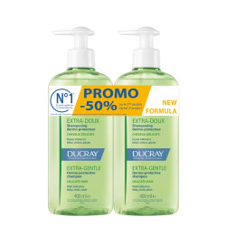 Ducray Extra-Doux Shampooing Dermo-Protecteur 2x400ml OFFRE SPECIALE