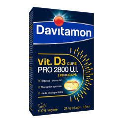 Davitamon Vitamine D3 Cure Pro 2800 U.I. 24 liquidcaps