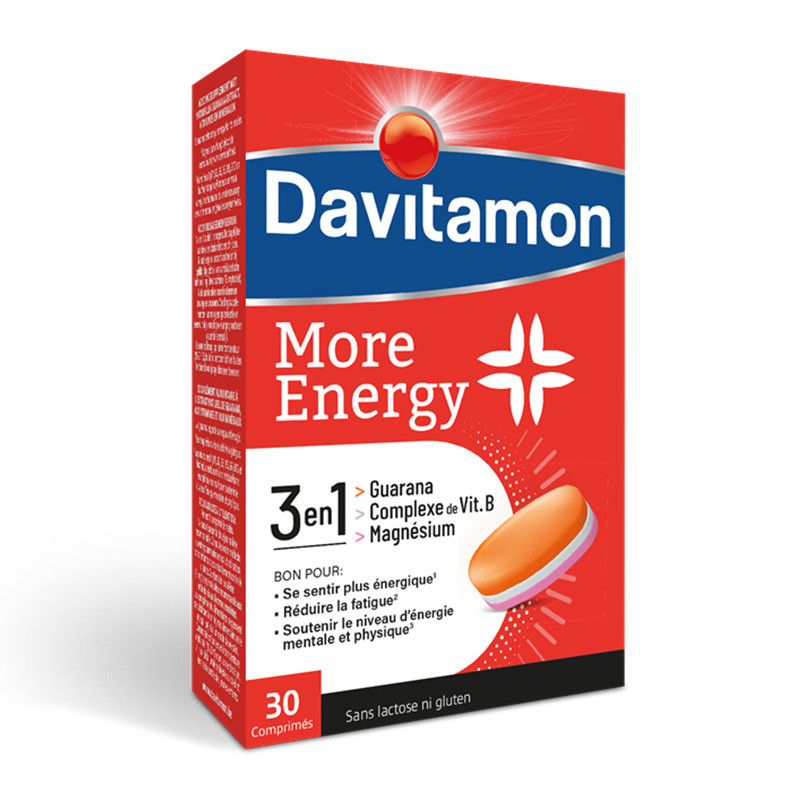 Davitamon More Energy 3 en 1 30 comprimés