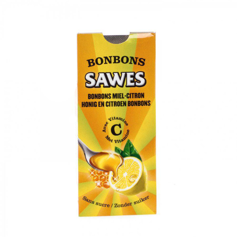 Sawes Bonbon Miel-Citron Sans sucre 10 Pièces