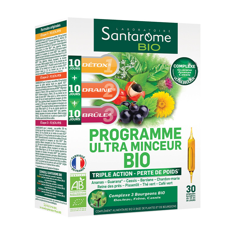 Santarome Bio Programme Ultra Minceur Bio 30 ampoules de 10ml