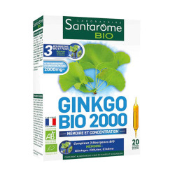 Santarome Bio Ginkgo Bio 2000 20 ampoules de 10ml