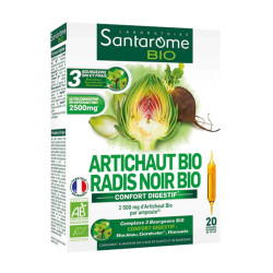 Santarome Bio Artichaut Radis Noir Bio 20 ampoules de 10ml