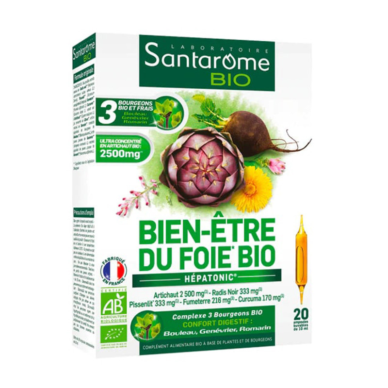Santarome Bio Bien-Etre du Foie 20 ampoules de 10ml