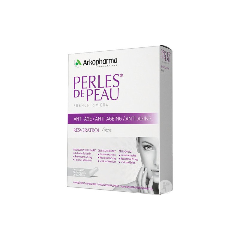 Arkopharma Perles de Peau Anti Age Resvertrol 30 gélules