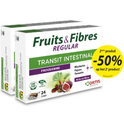 Ortis Fruits & Fibres Regular Transit Intestinal 2 x 24 cubes