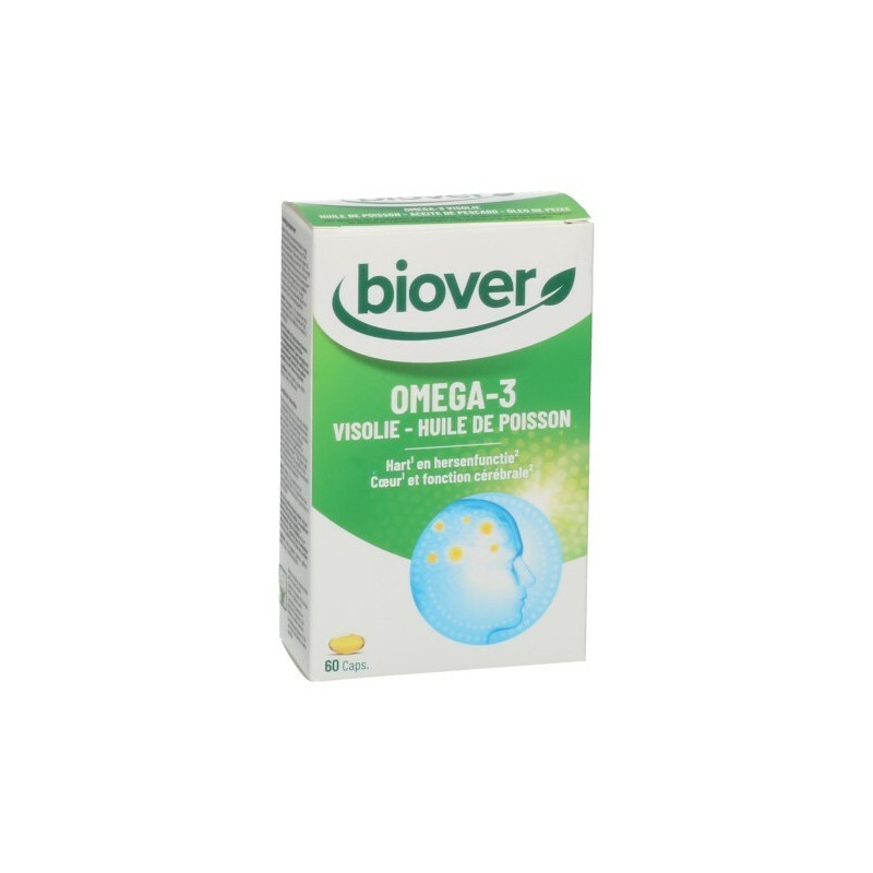 Biover Omega 3 Huile de Poisson 60 capsules