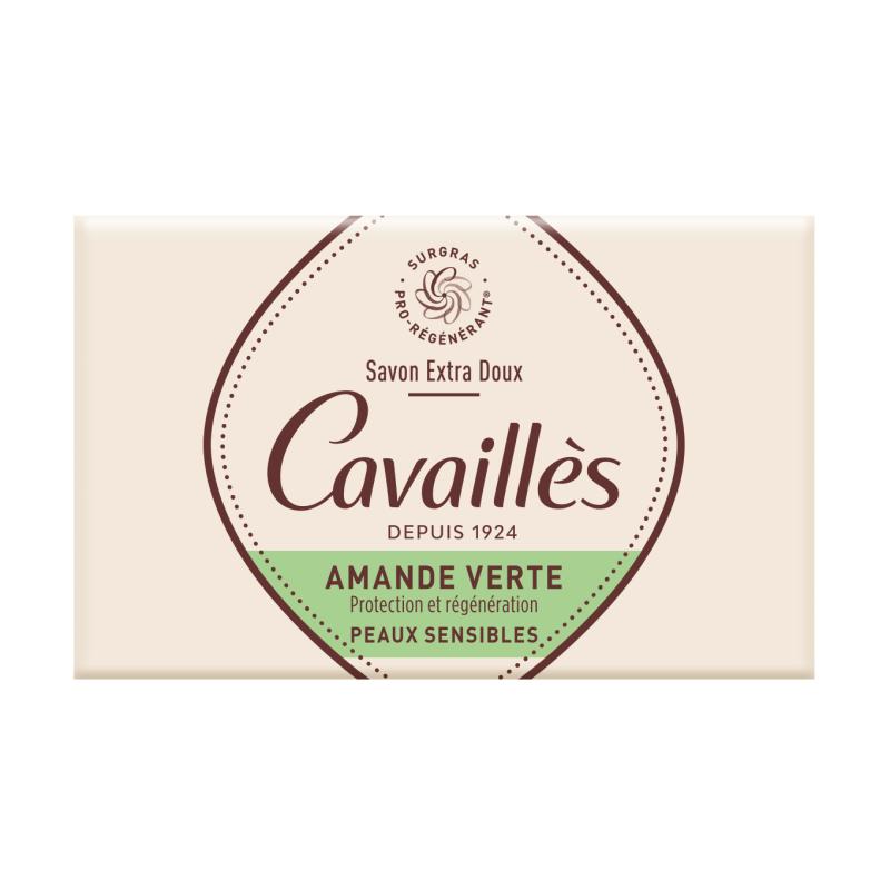 Rogé Cavaillès Savon surgras extra-doux amande verte peau sensible 150g