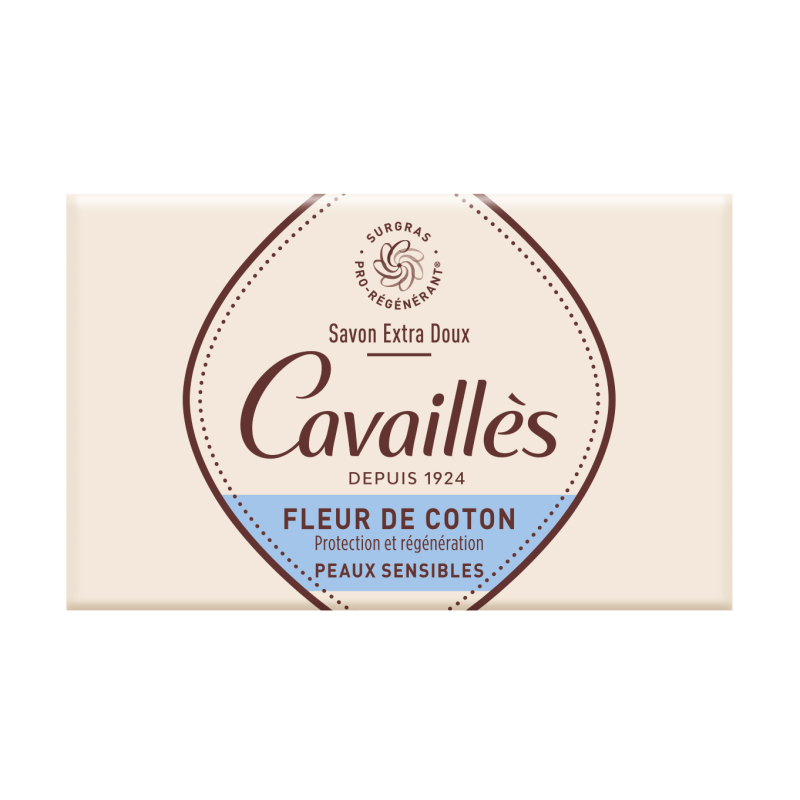 Rogé Cavaillès Savon surgras extra-doux fleur coton peau sensible 150g