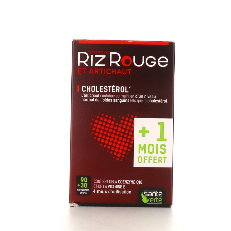 Santé Verte Levure de Riz Rouge Cholestérol 90+30 comprimés