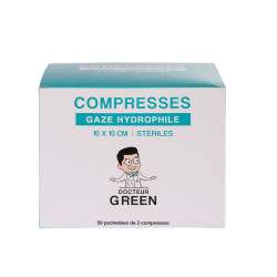Dr Green Compresse Stérile Gaze 10 x 10cm B/50