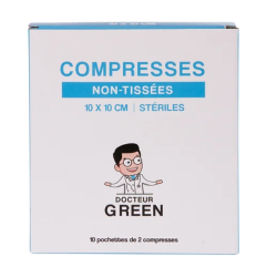 Dr Green Compresse Stérile Non Tissée 10 x 10cm B/10