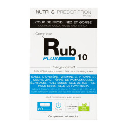 Nutri S-Prescription RUB-10 PLUS Coup de Froid Nez Gorge 20 comprimés