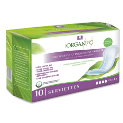 Organyc Pack Fuites urinaires Serviettes Extra 2x10 + 10 gratuites