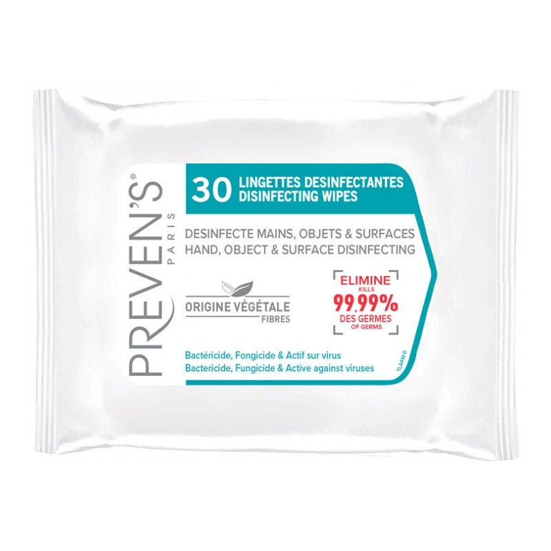 Preven's Pack Lingettes désinfectantes 2x30 + 30 gratuites